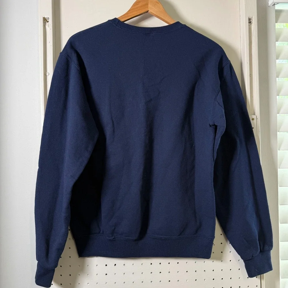 Eagle Mountain House Crewneck Sweater Men's Navy Blue Fleece Small VTG Golf Club